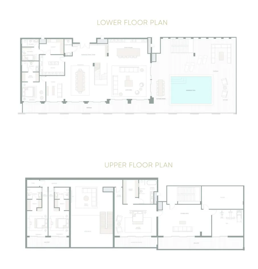 Anantara Residences 5 bed floor plan, 10,611 sqft