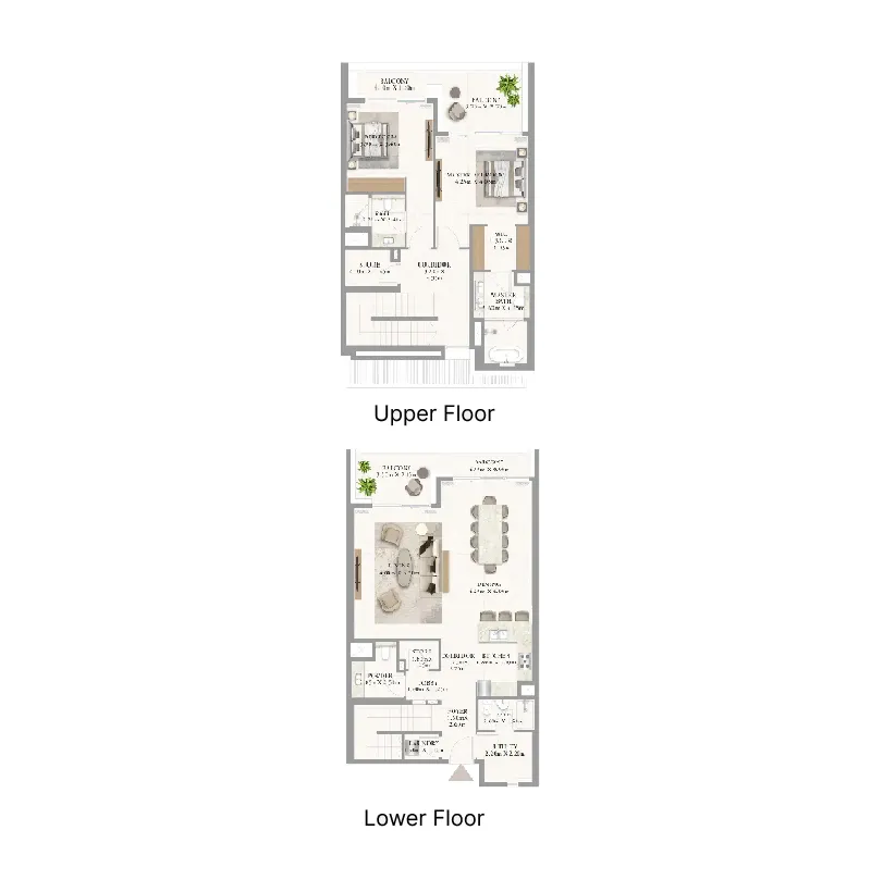 Address Residences Al Marjan Island 2 bed floor plan, 2,465 sqft