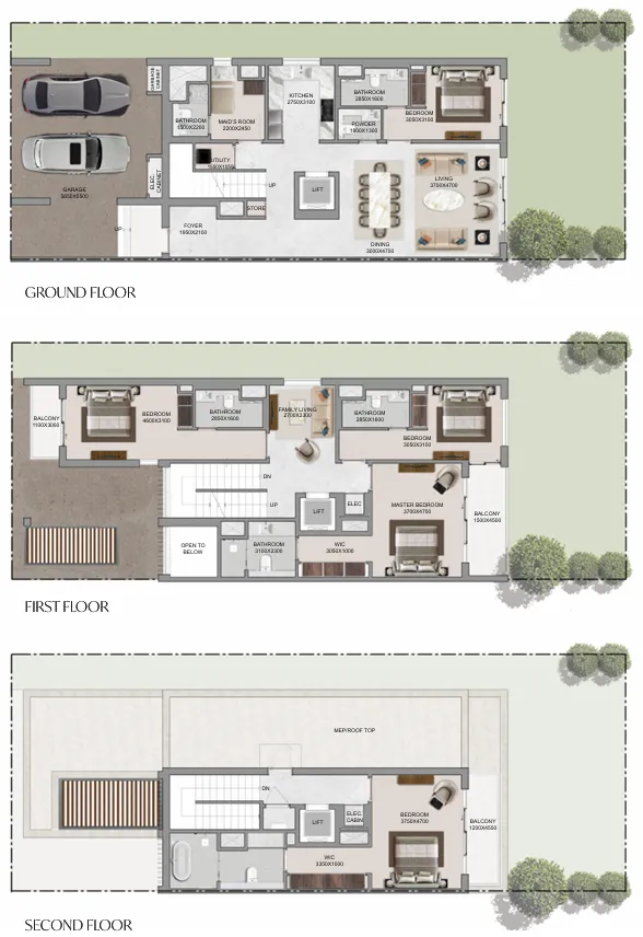 The Brooks at Sobha Sanctuary 5 bed floor plan, 4,107 – 4,141 sqft