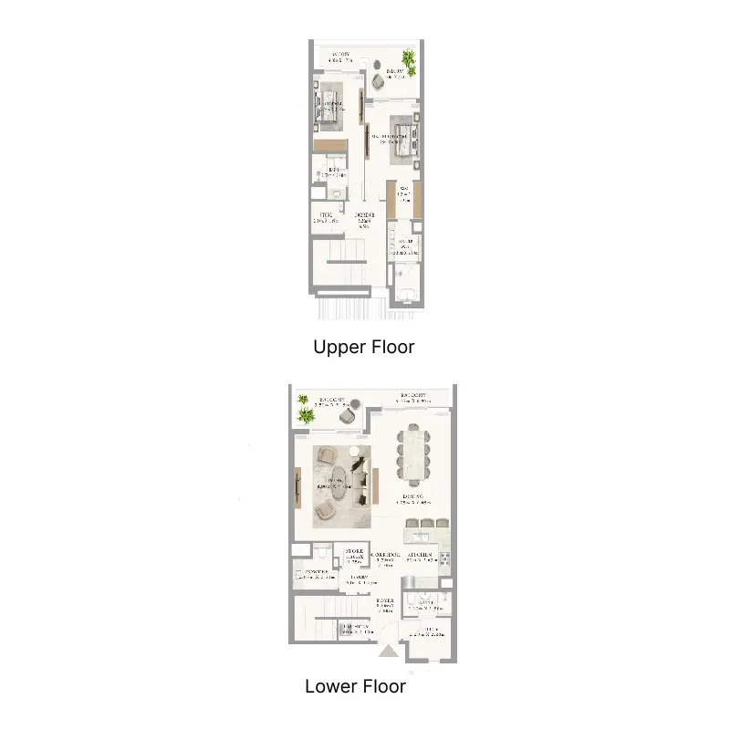 Address Residences Al Marjan Island 2 bed floor plan, 2,459 sqft