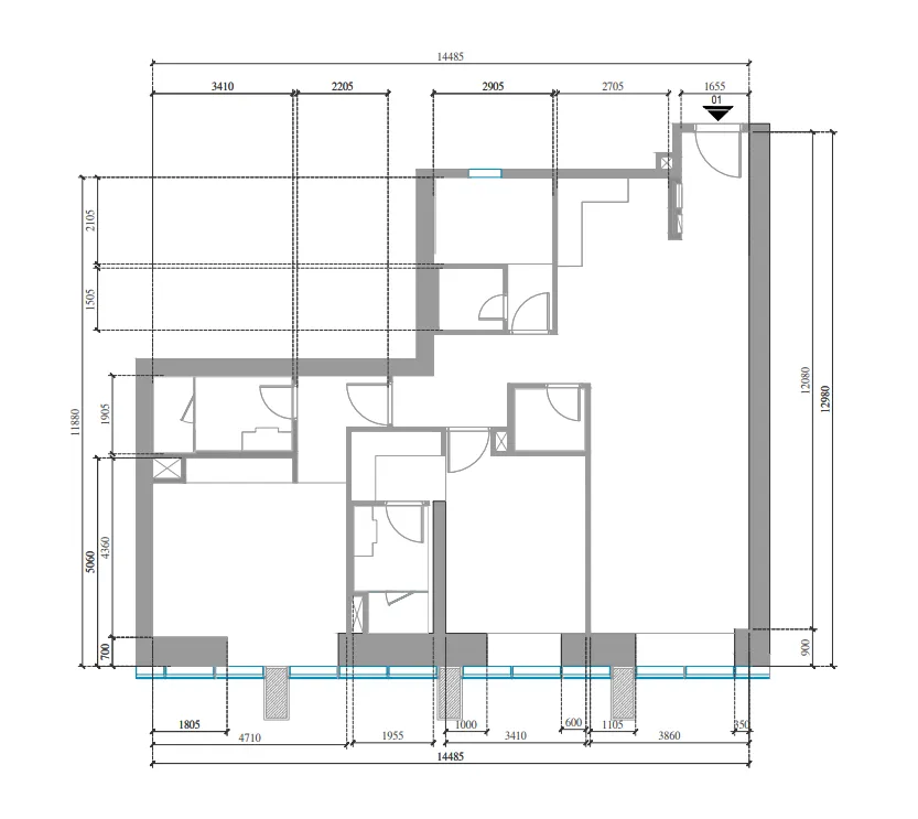 Tiger Sky Tower 2 bed floor plan, 1,570 sqft