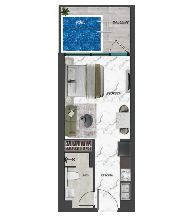 Ivy Gardens 2 by Samana Studio floor plan, 426 – 684 sqft
