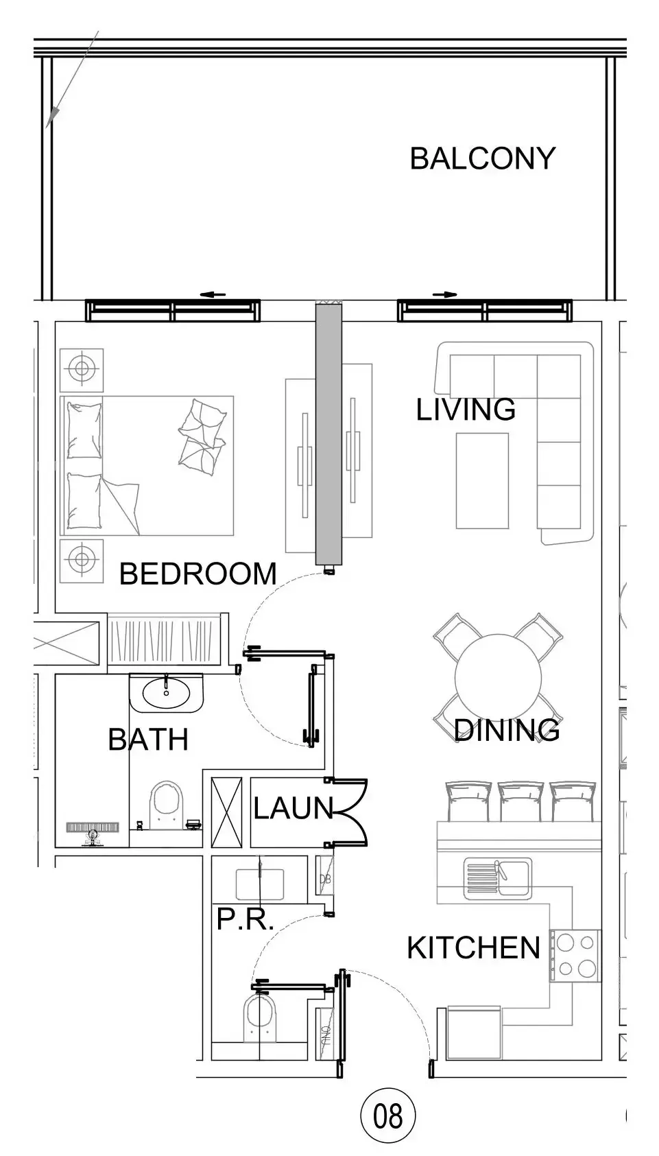Damac Lagoons Views Phase 3 1 bed floor plan, 761 sqft