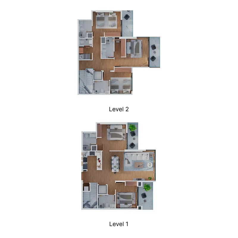 Bab Al Qasr Canal View Residence 22 5 bed floor plan, 1,972 sqft