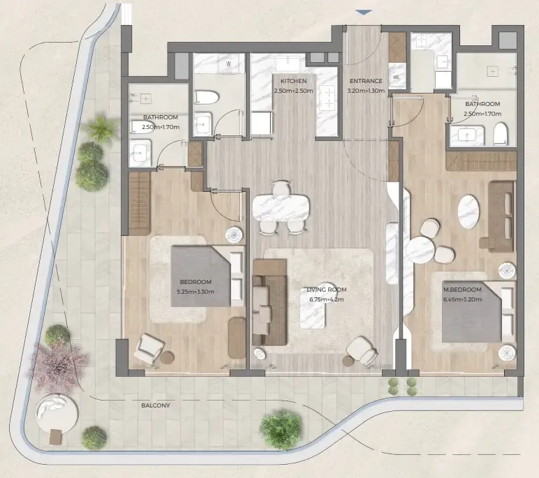 Tomorrow 166 2 bed floor plan, 1,568 sqft