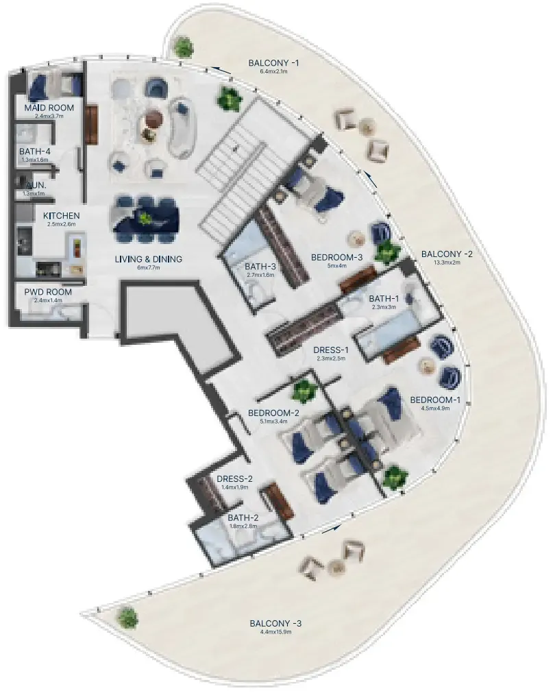 Acacia by BNW Developments 3 bed floor plan, 4,576 sqft