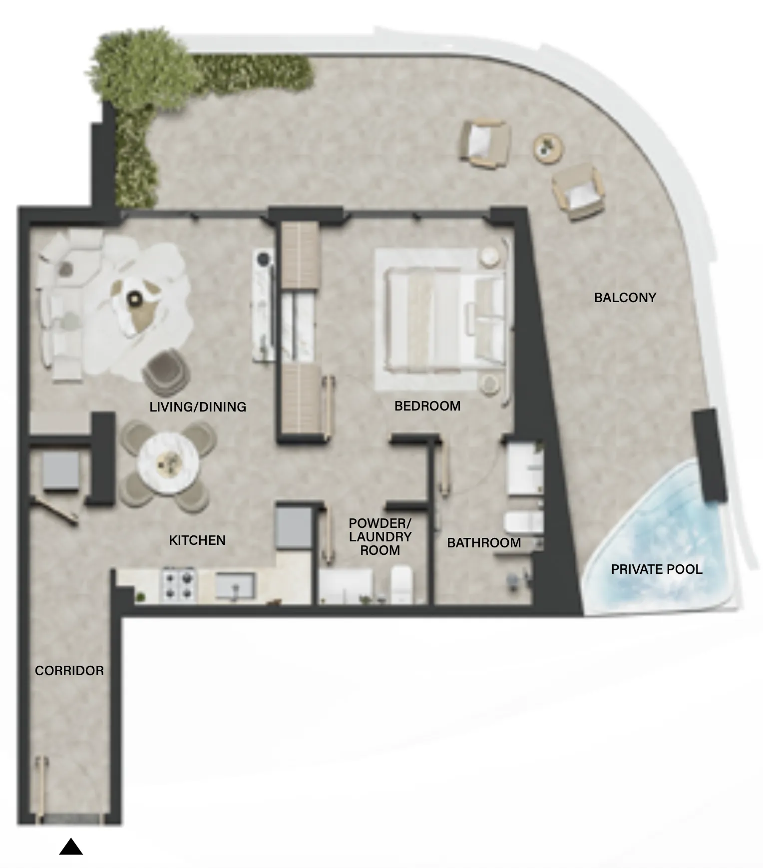 Weybridge Gardens 4 1 bed floor plan, 1,062 sqft