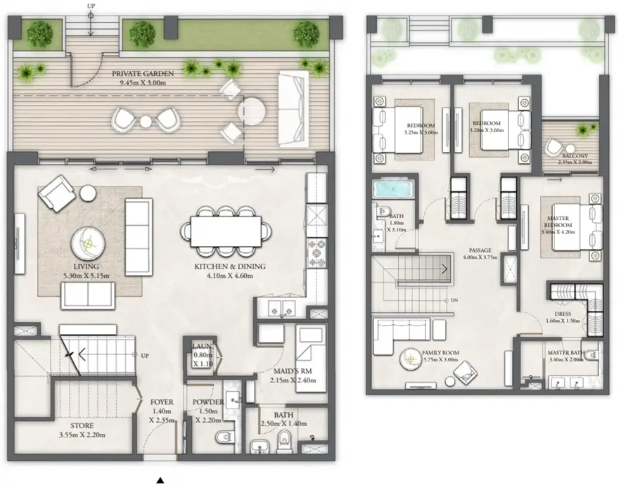 The Cove II 3 bed floor plan, 2,470 sqft