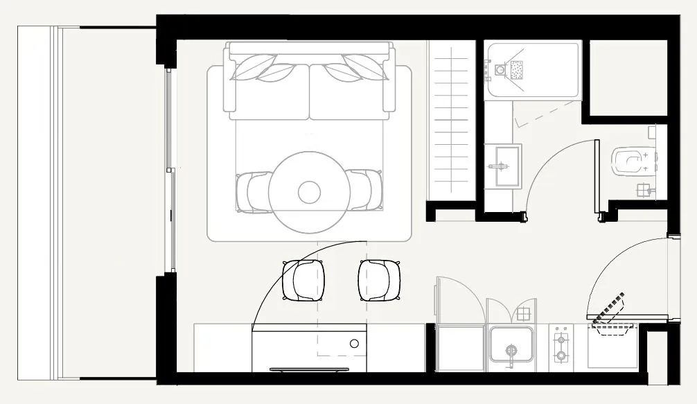 Azizi Sakandar Studio floor plan, 335 sqft