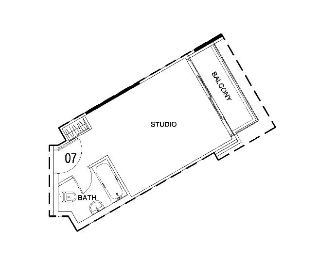Damac Hills 2 - Hotel Edge by Rotana Studio floor plan, 354 sqft