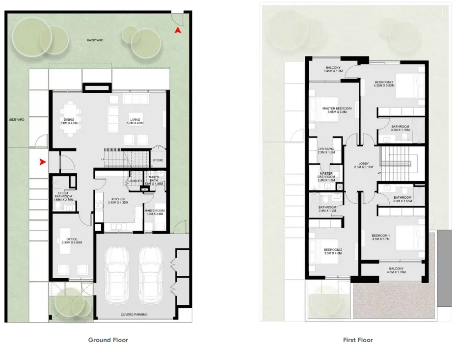 Masaar 2 Melia 4 bed floor plan, 3,205 sqft