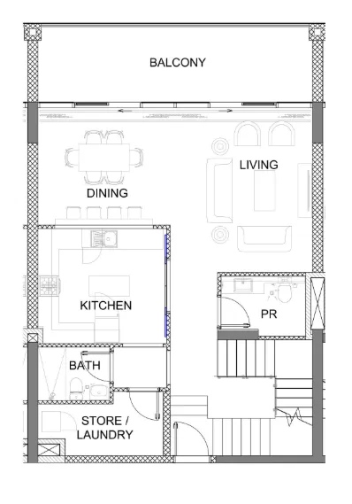 Golf Greens 2 bed floor plan, 2,282 sqft