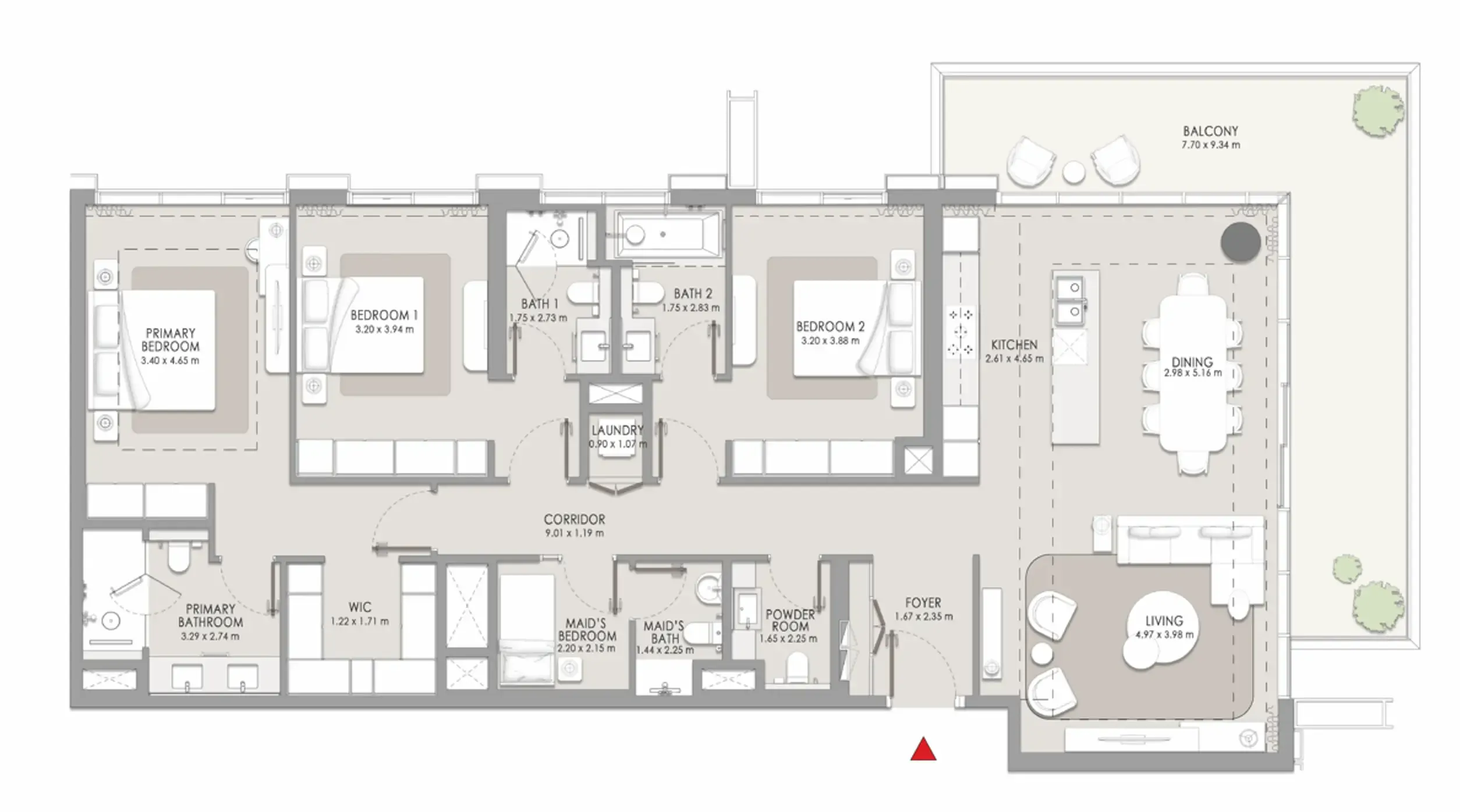 City Walk Crestlane 3 bed floor plan, 2,162 sqft