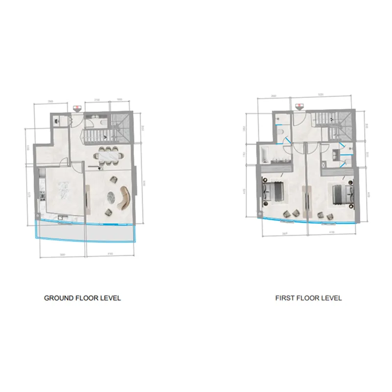 Orchid Towers Phase 1 2 bed floor plan, 1,778 sqft