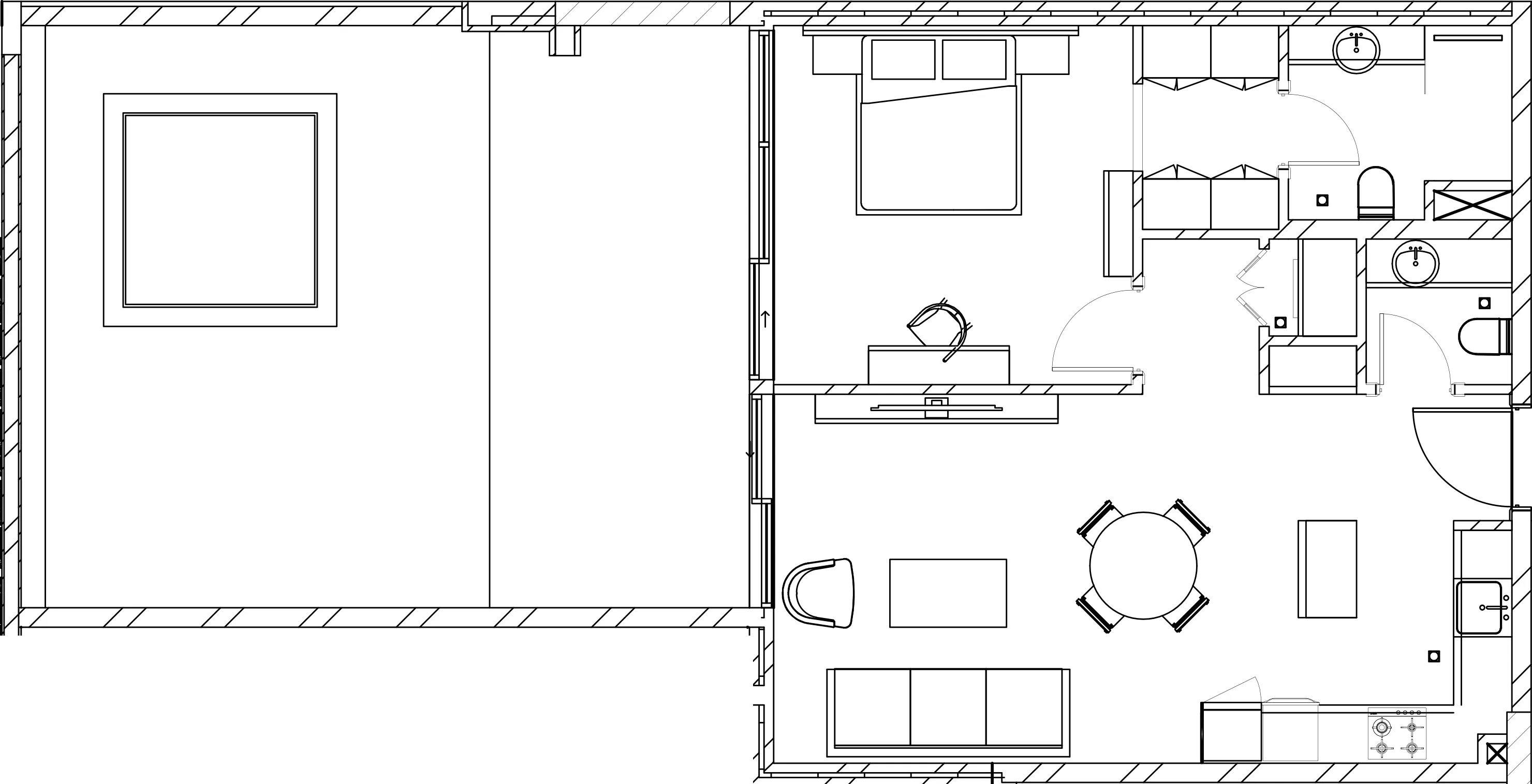 Berkeley Square 1 bed floor plan, 1,185 sqft
