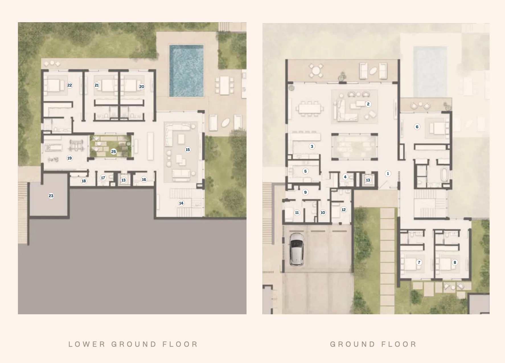 Y Views at Bayn 6 bed floor plan, 9,214 sqft