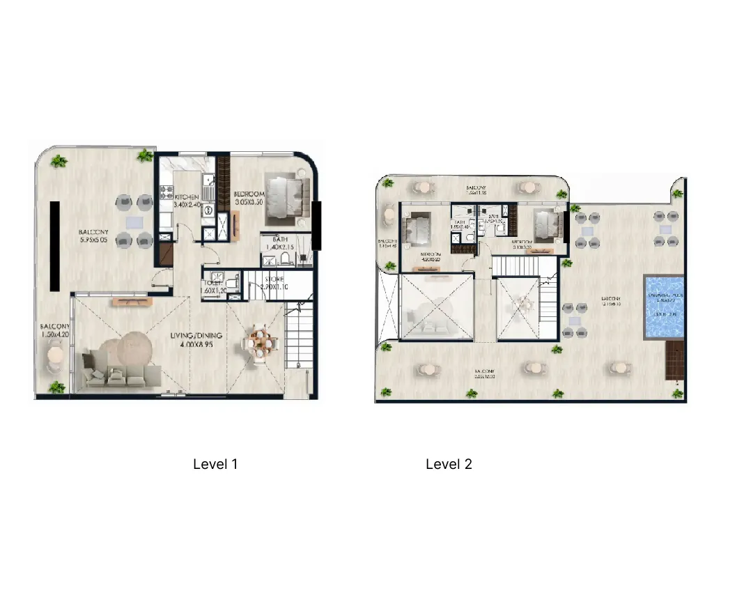 Sera Gardens by Vision 3 bed floor plan, 3,753 sqft