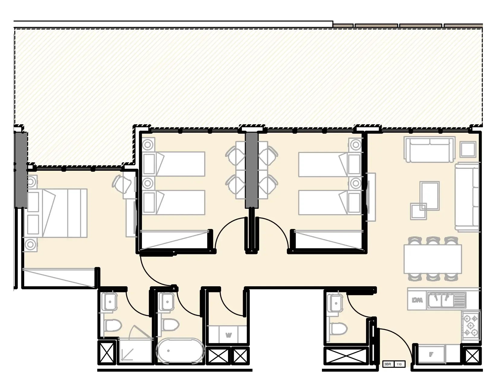 Verdana III 3 bed floor plan, 1,538 sqft