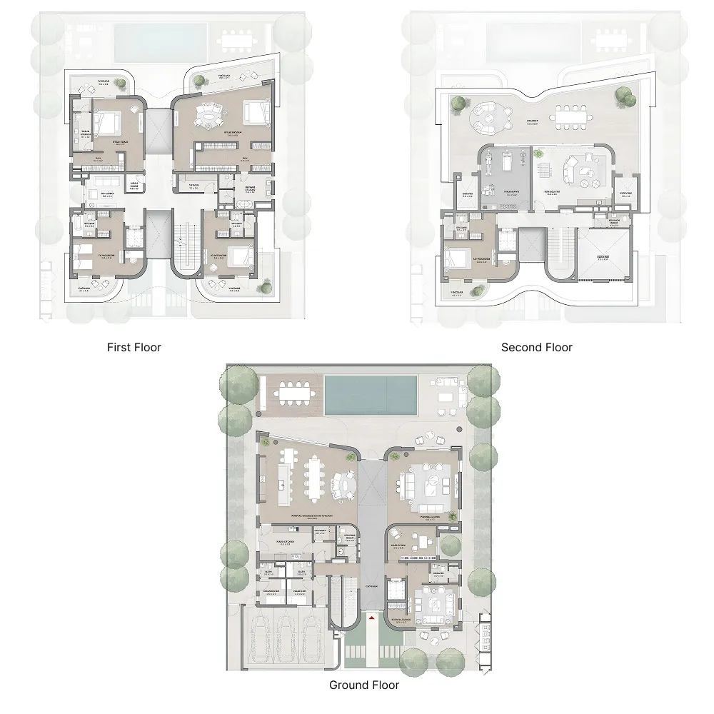 Taraf Karl Lagerfeld Villas 6 bed floor plan, 11,345 sqft