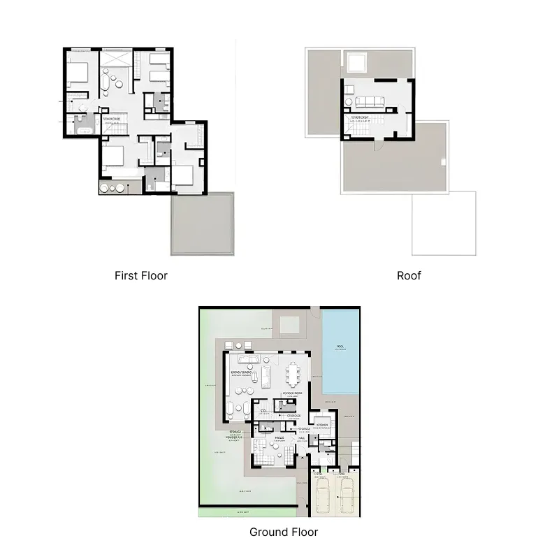 Hayyan 4 bed floor plan, 5,126 sqft