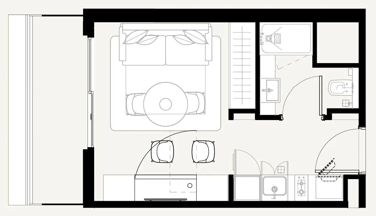 Azizi Sakandar Studio floor plan, 334 sqft