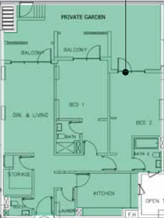 Janayen Avenue 2 bed floor plan, 1,967 sqft