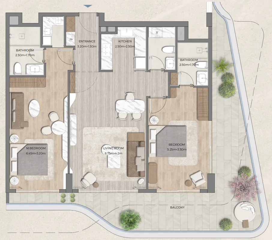 Tomorrow 166 2 bed floor plan, 1,568 sqft