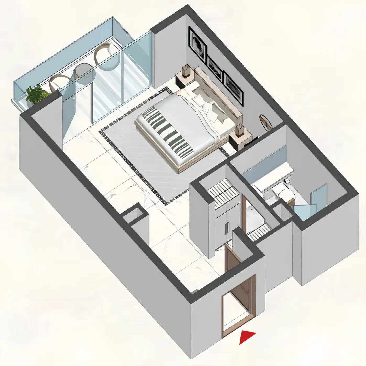 Comfort by Roof Studio floor plan, 454 sqft
