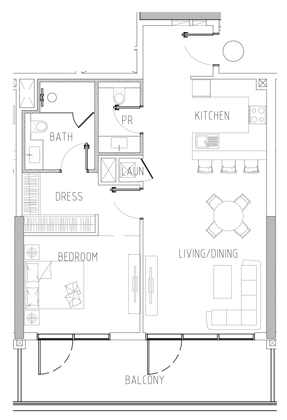 Damac Riverside Views 1 bed floor plan, 1,039 sqft