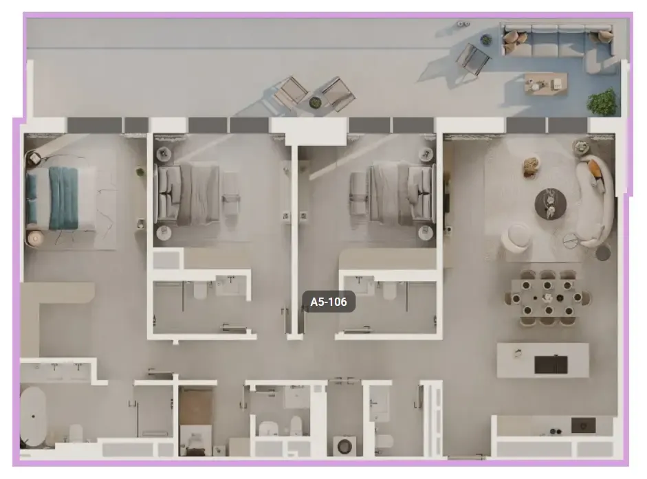 Tara Park 3 bed floor plan, 2,228 sqft