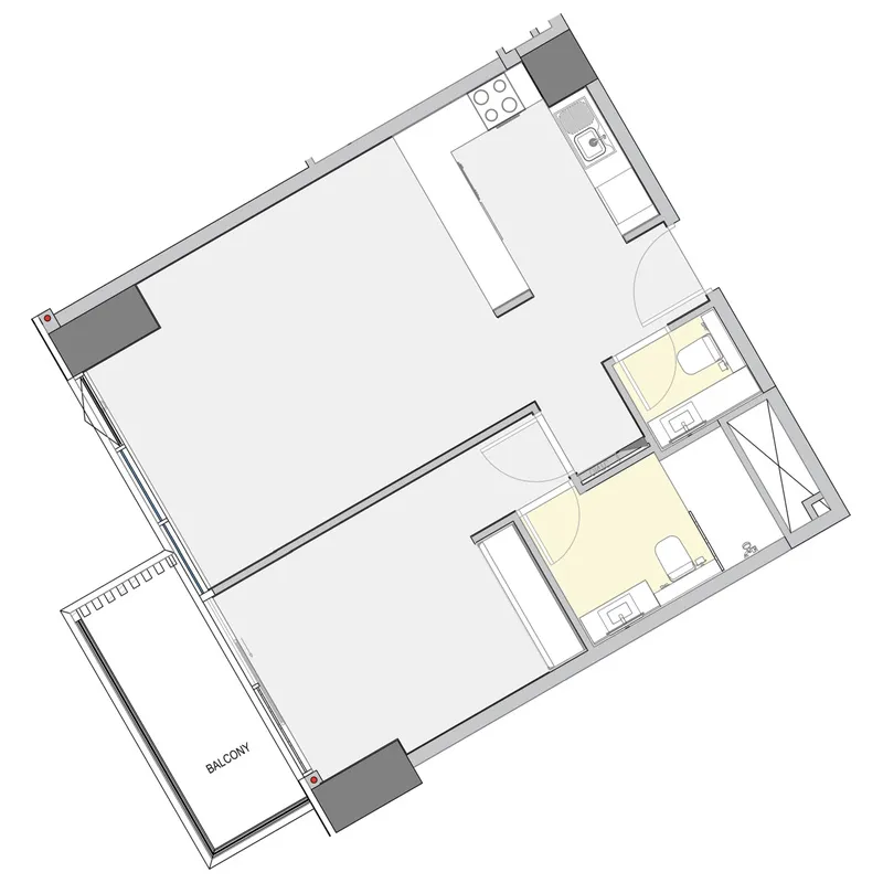 Winslow by IGO 1 bed floor plan, 797 sqft