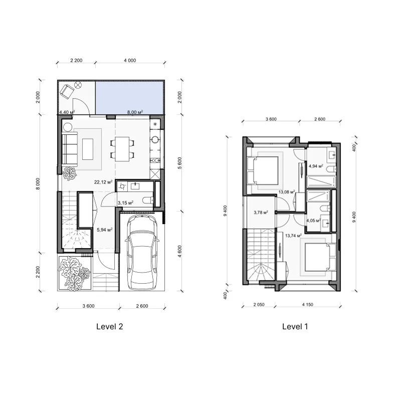 Anta Oasis by Wyndham 2 bed floor plan, 1,431 sqft