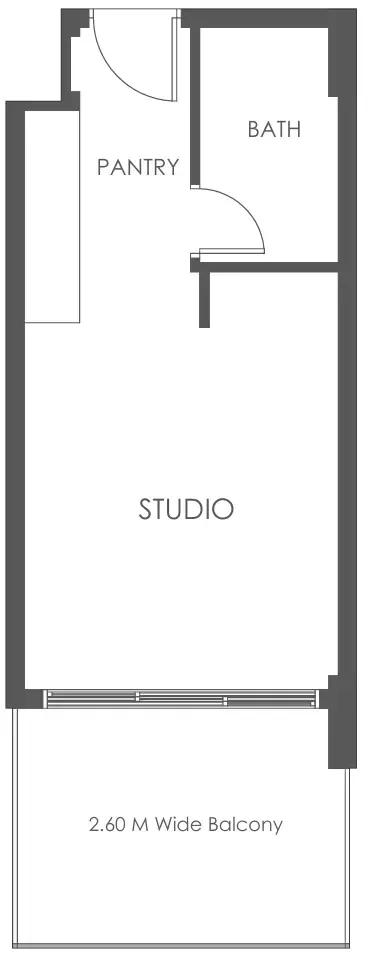 Al Haseen Residences 5 Studio floor plan, 383 sqft