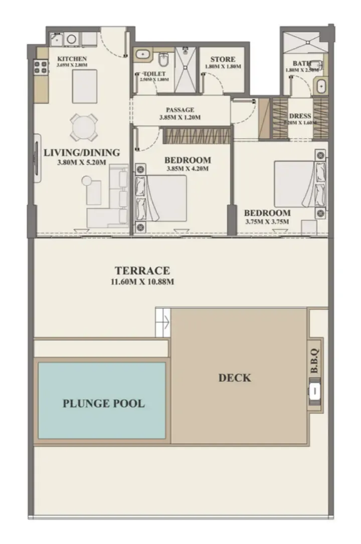 Celeste Heights 3 bed floor plan, 2,365 sqft