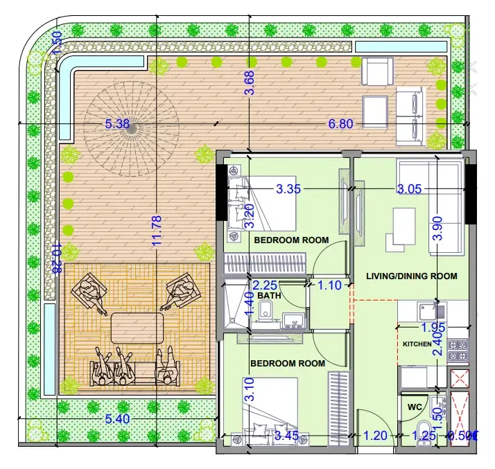 Celesto 3 Studio floor plan, 776 sqft
