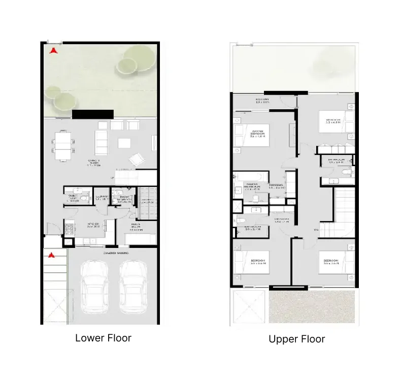 Masaar 3 Sedra 4 bed floor plan, 2,559 – 3,139 sqft