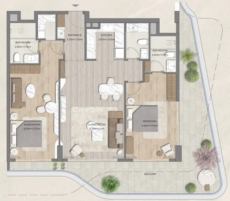 Tomorrow 166 2 bed floor plan, 1,568 sqft