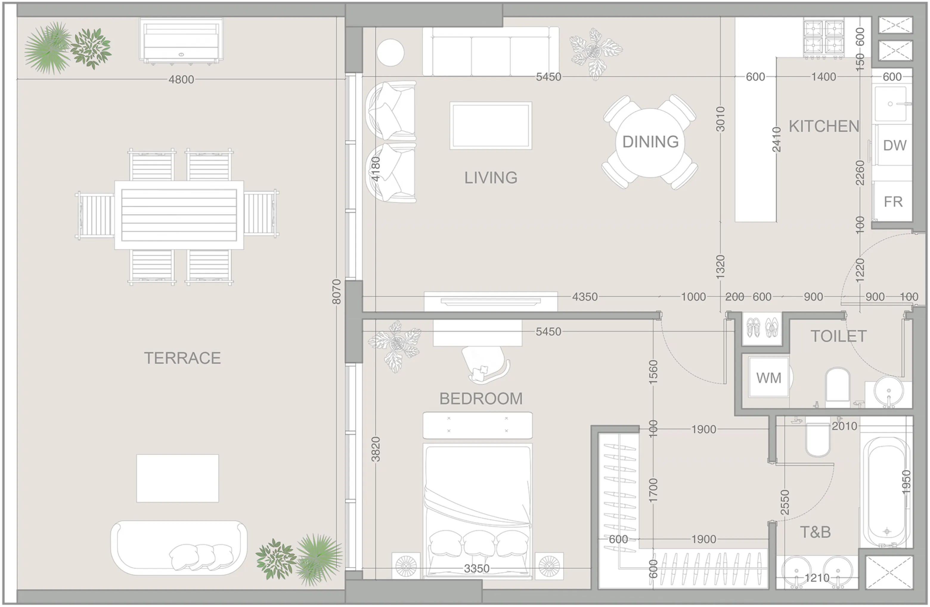 V1STARA House 1 bed floor plan, 1,220 sqft