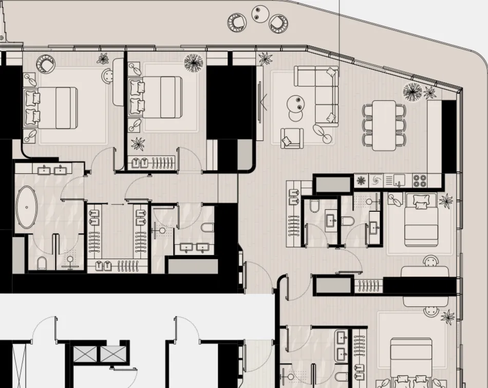 LIV Maritime 4 bed floor plan, 2,704 sqft