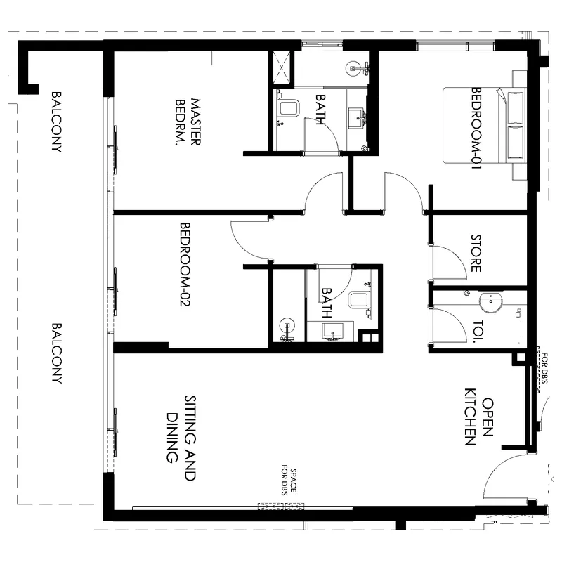 Living Legends Phase 5 3 bed floor plan, 1,408 – 1,413 sqft