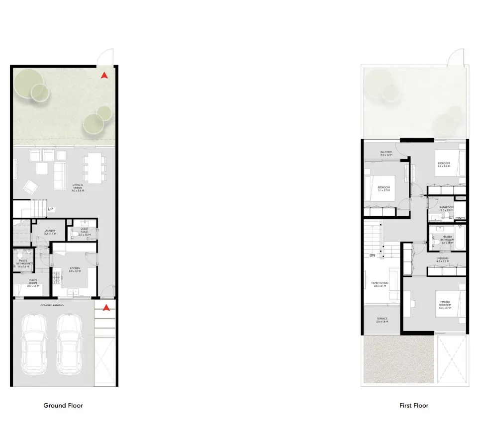 Masaar 3 Layan 3 bed floor plan, 2,289 sqft