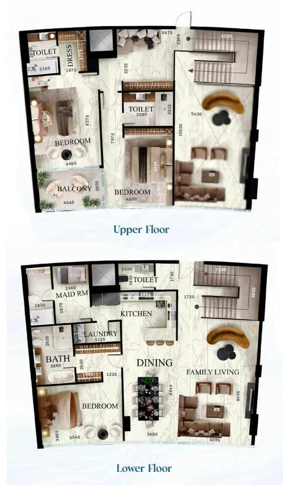 Radiant Elite Tower 3 bed floor plan, 3,129 sqft