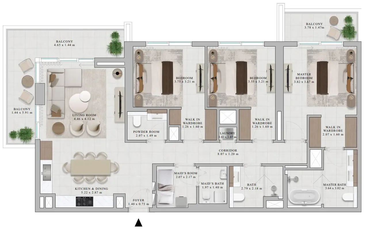 Rosehill 3 bed floor plan, 1,750 sqft