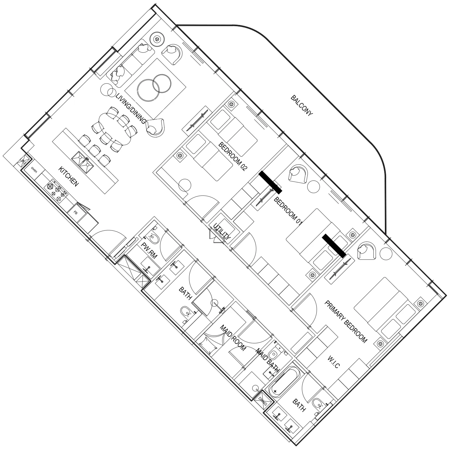Parkway by Prestige One 3 bed floor plan, 1,736 – 1,737 sqft