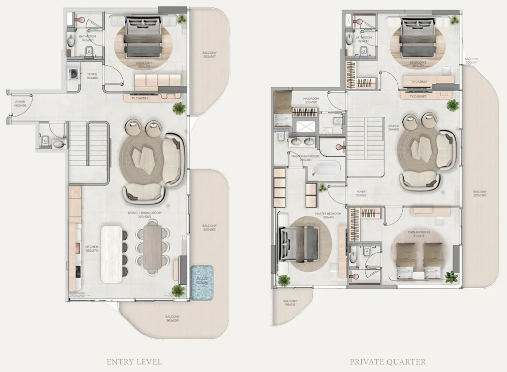 Vestoria Bay 4 bed floor plan, 3,091 sqft