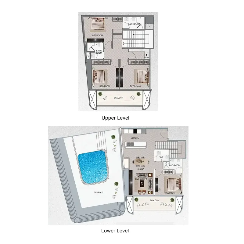 Vision Iconic 4 bed floor plan, 1,985 – 3,057 sqft