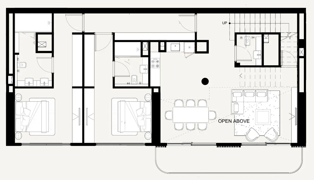 Azizi Abraham 2 bed floor plan, 1,865 sqft