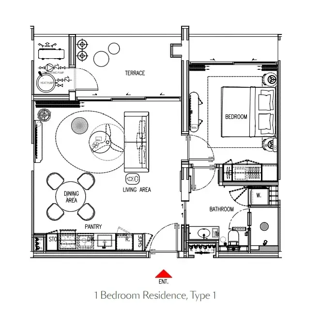 Gardens of Eden - Eden Residence 1 bed floor plan, 775 sqft