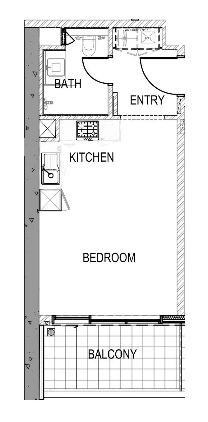 Aykon City Tower Studio floor plan, 421 sqft