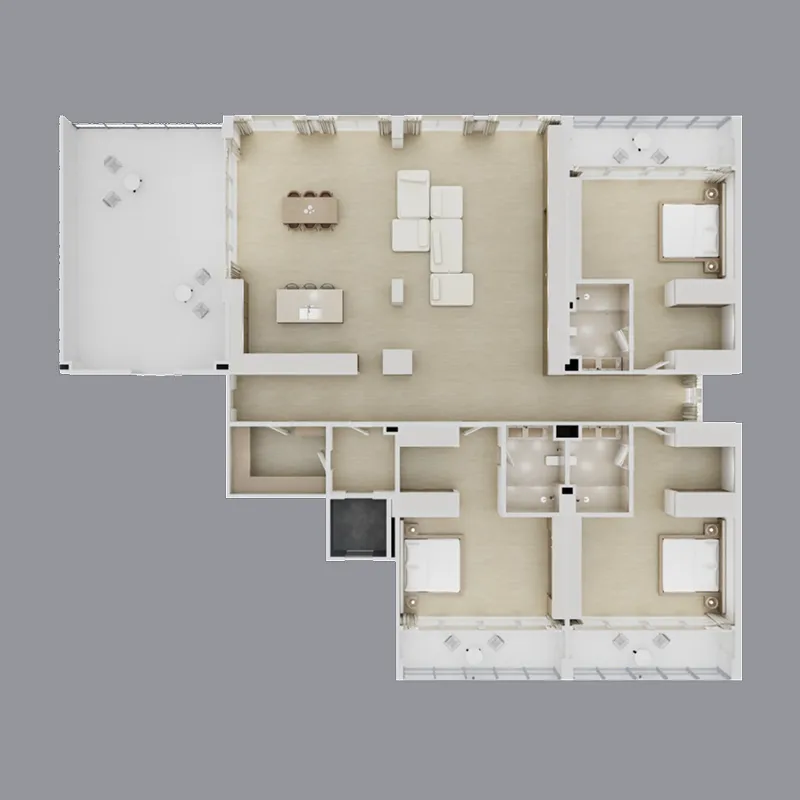 Terra Grove Layan 3 bed floor plan, 4,046 sqft